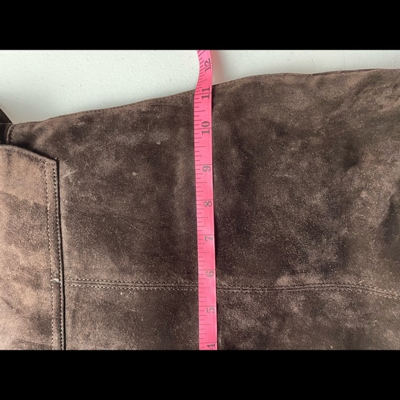 Vintage Sharif Brown Suede Purse Handbag Boho Style - Picture 4 of 9